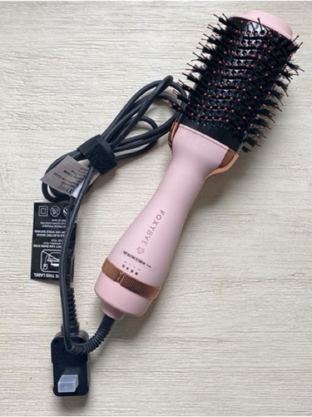 FoxBabe Pink 2-in-1 Hot Air Round Brush Hair Styler